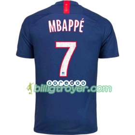 Billige Fotballdrakter Paris Saint-Germain Kylian Mbappe 7 Hjemmedraktsett 2019/20 Kortermet